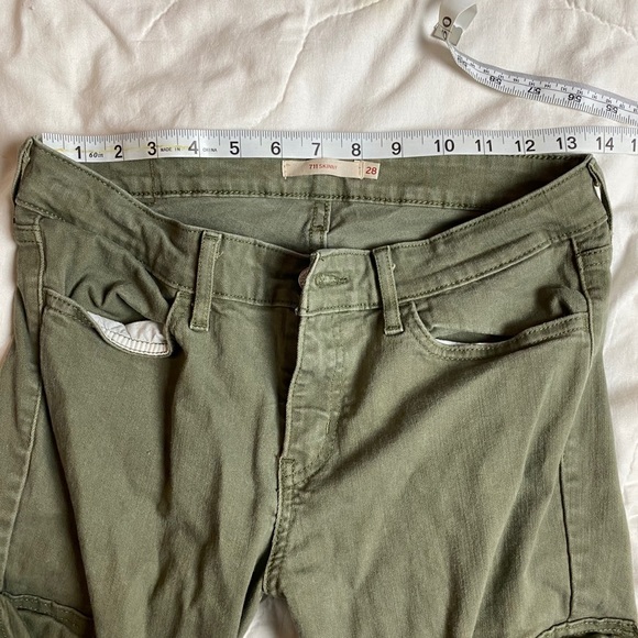 Levi Army Green Cargo high waist Skinny Jeans - Picture 5 of 5
